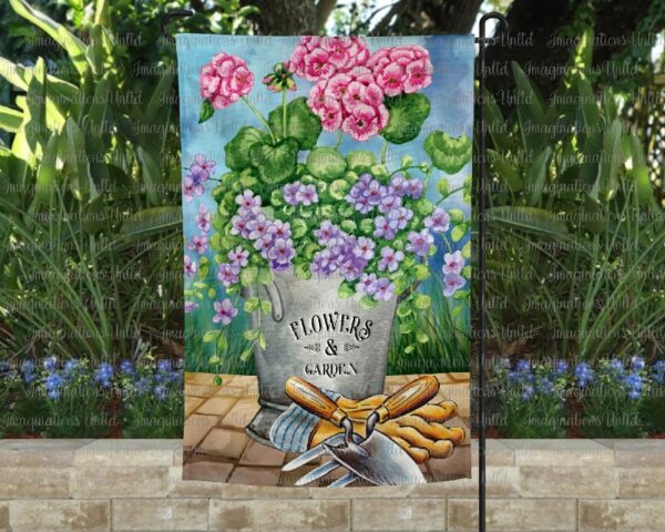 Flowers and Garden Flag