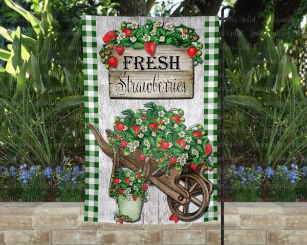 Fresh Strawberries Garden Flag